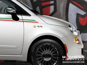 FIAT 500 Badges - Italian Flag Design - set of 2